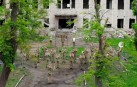 Виступ на руїнах Будинку офіцерів влаштував військовий оркестр у Вінниці (Відео)