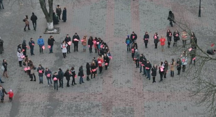 На День Святого Валентина вінницькі студенти організували «Лабіринт кохання»
