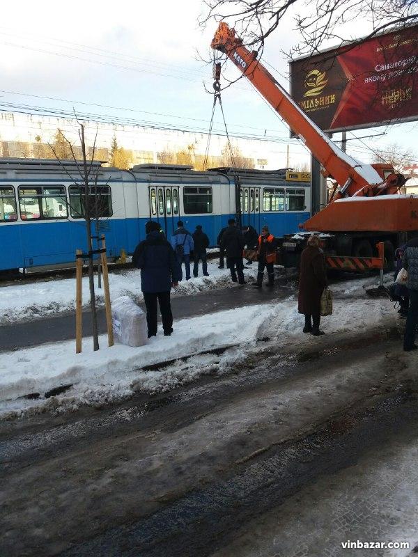У Вінниці зупинились трамваї (Фото)