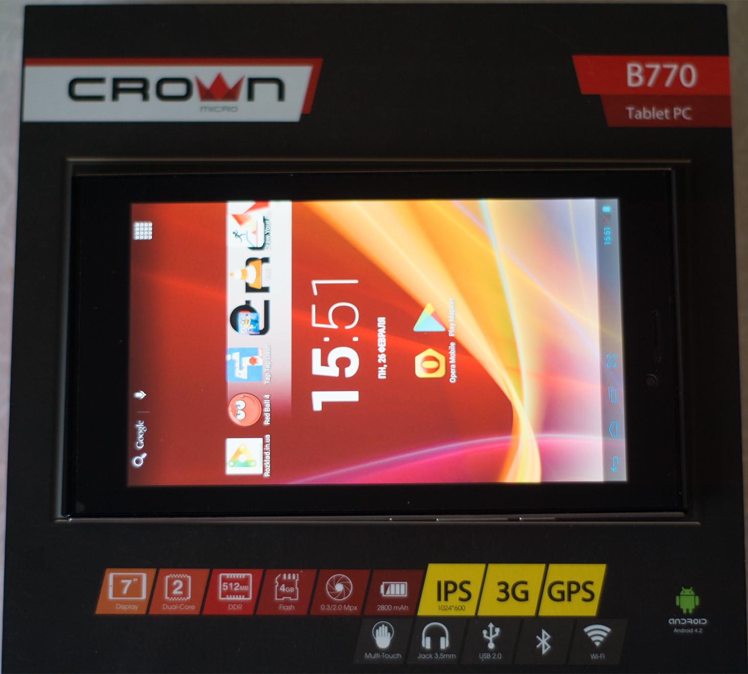 Продам планшет Crown B770 