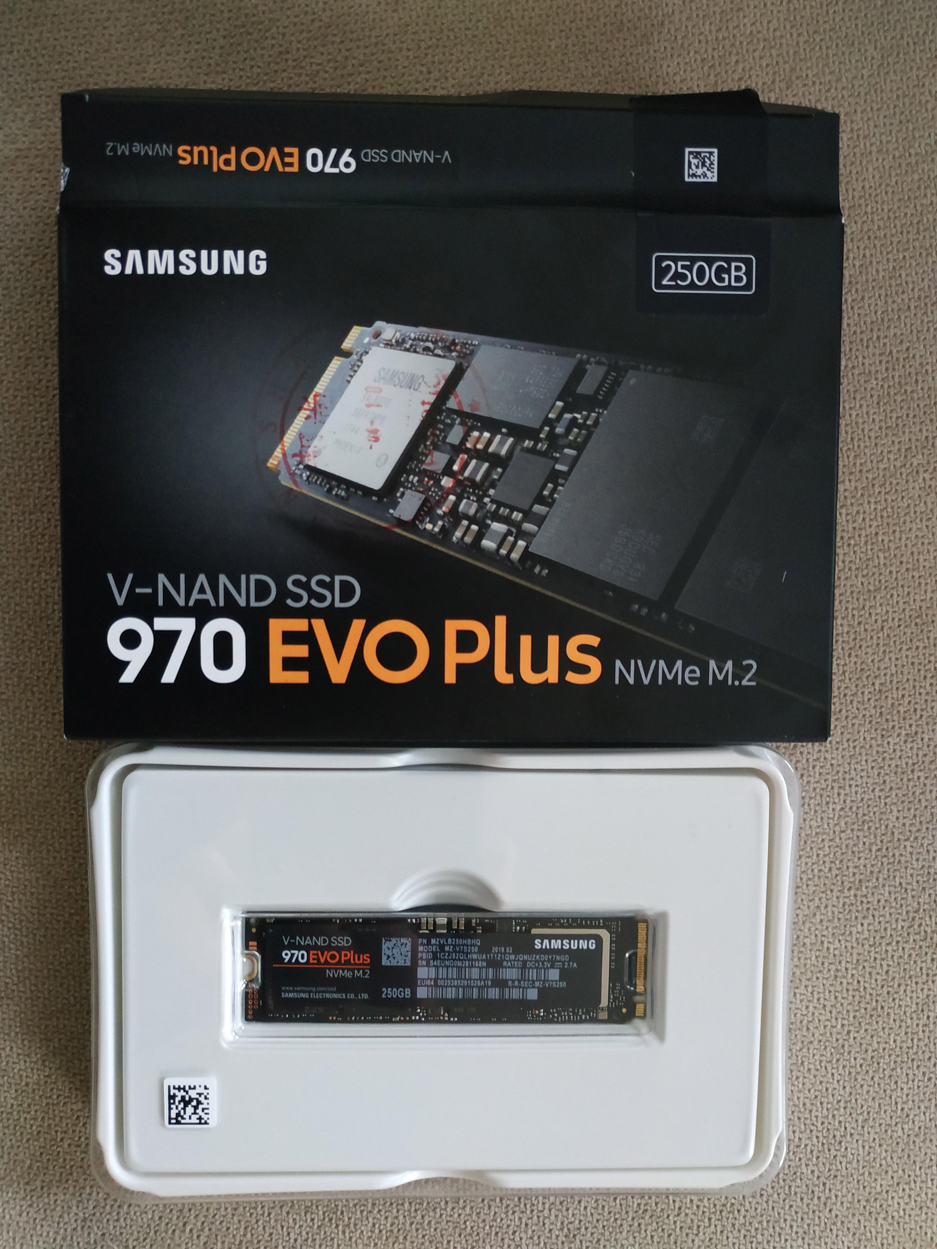 диск SAMSUNG SSD 970 EVO plus 250GB m.2 SSD Новый