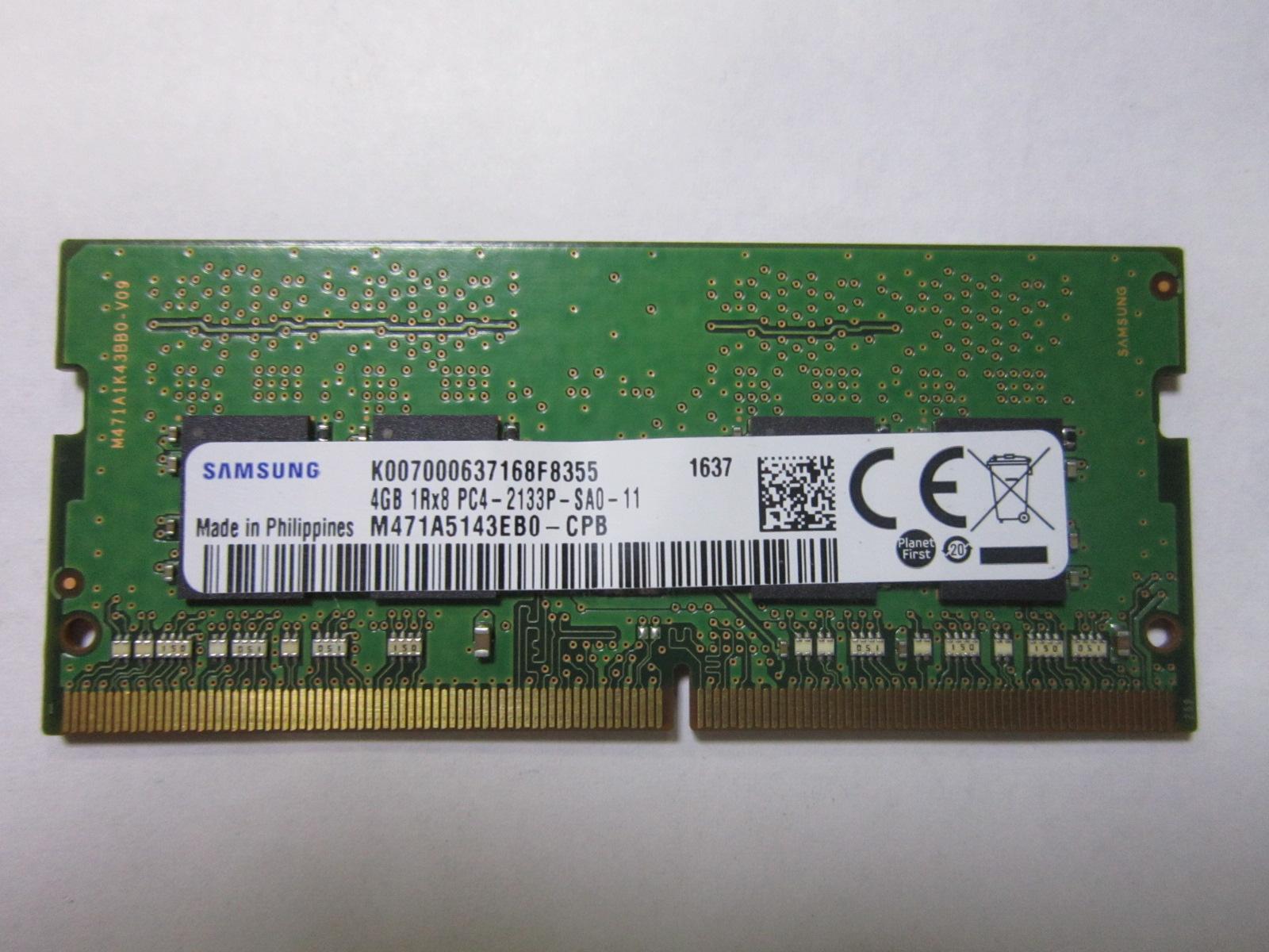 ОЗУ для ноутбука DDR 4 samsung 4gb 1rx16 pc4-2133