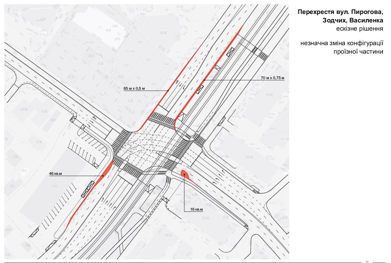 На проблемному перехресті по вулиці Пирогова пропонують реорганізувати рух транспорту (Фото)