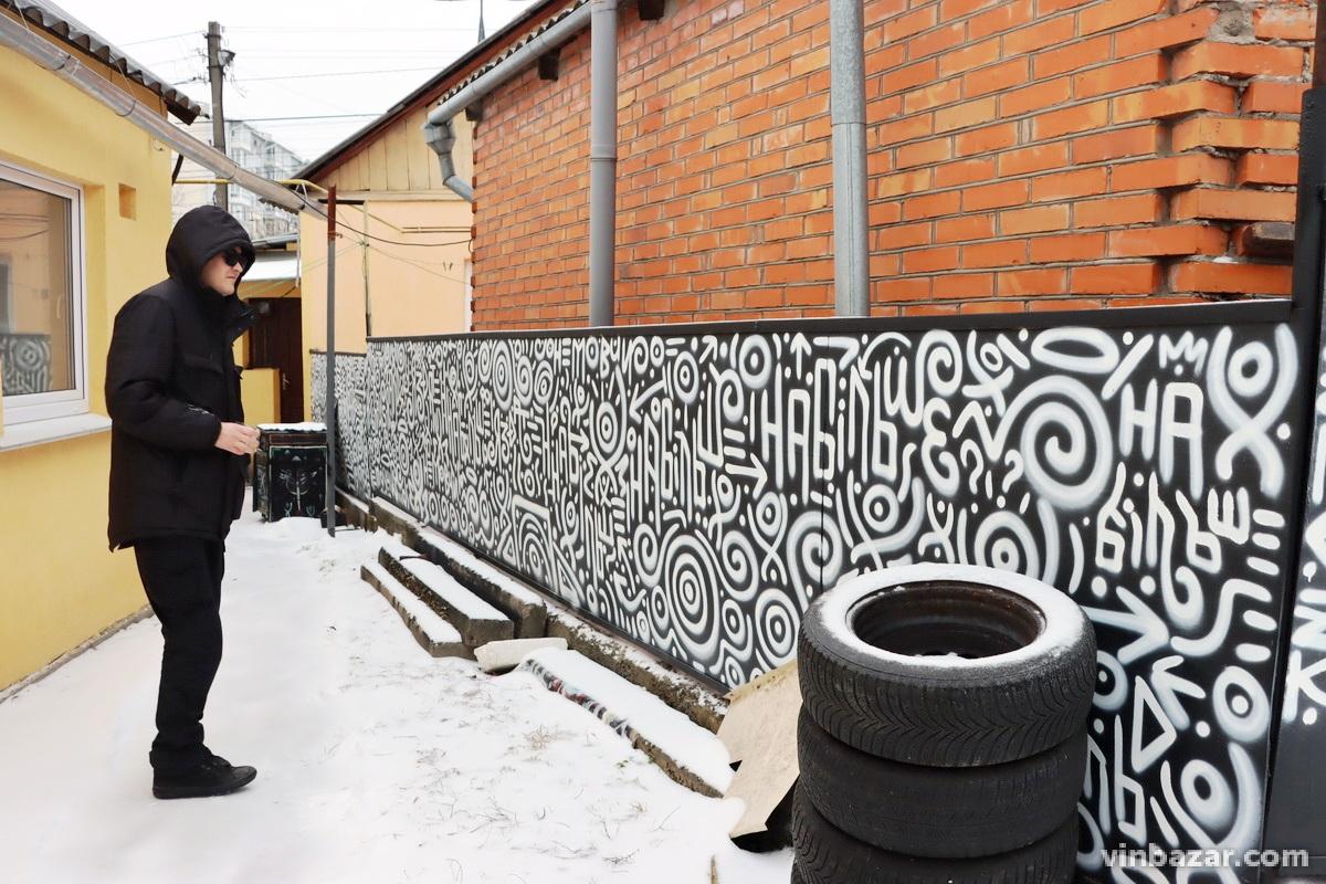Художник з Нової Каховки розмалював будинок дудлами у Вінниці (Фото+Відео)